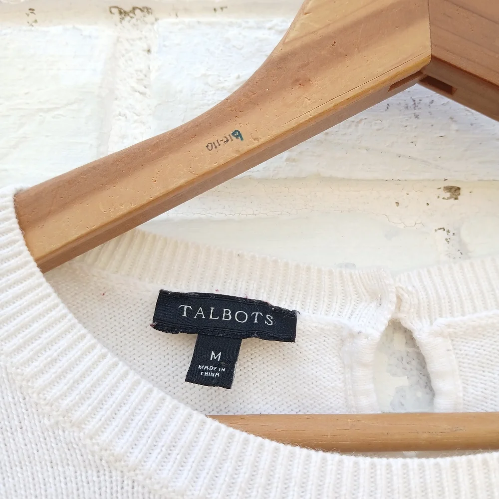 Talbots Cashmere Blend Fair Isle Nordic Sweater - Picture 3 of 6